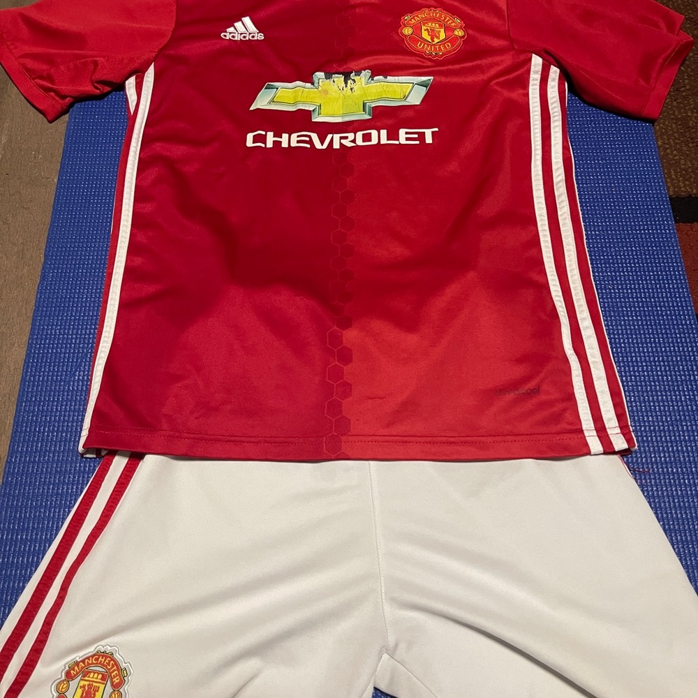 Manchester United Red Jersey and Shorts